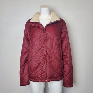 Eddie Bauer Plus Size Burgundy Puffer Jacket